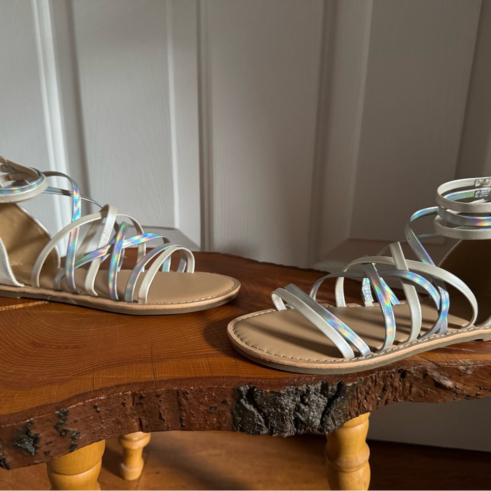 Cat & Jack Holographic Strappy Sandals